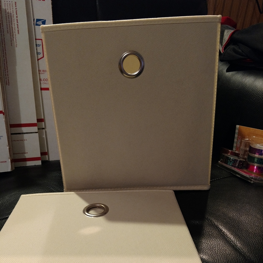 Set of 2 Fabric Storage Cubes NWOT